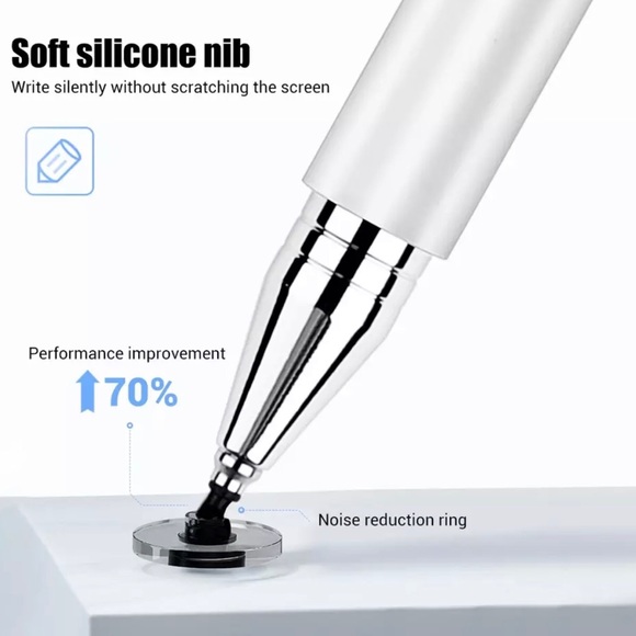 2 In 1 Stylus Pen For Smartphone Tablet Drawing Capacitive Pencil Universal - Picture 3 of 4